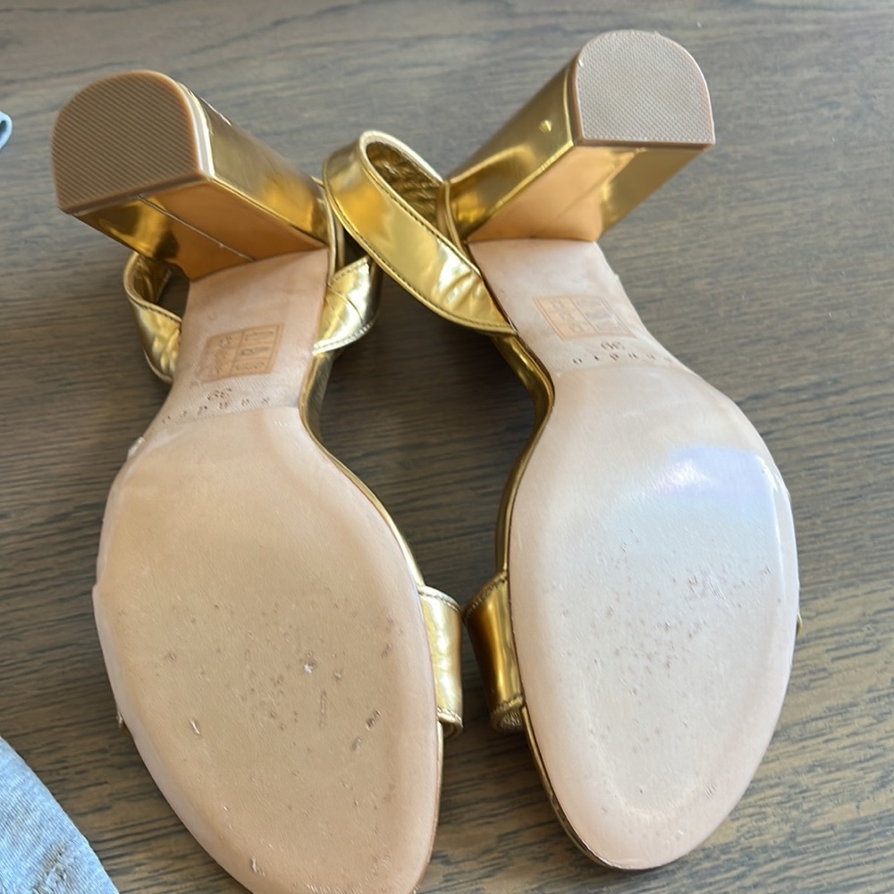 Sandro gold metallic ladies high heels - Picture 3 of 5